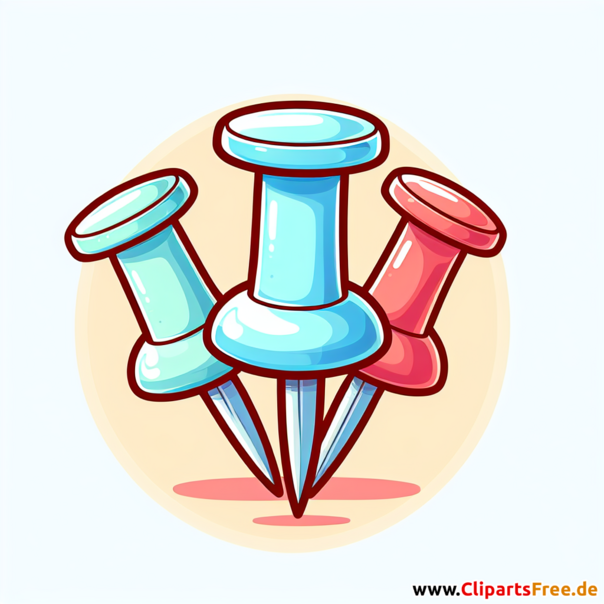 Reißzwecken Clipart - Bilder zum Thema Bürobedarf