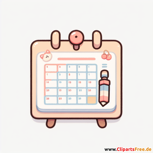 Wandkalender Clipart - Bilder zum Thema Bürobedarf