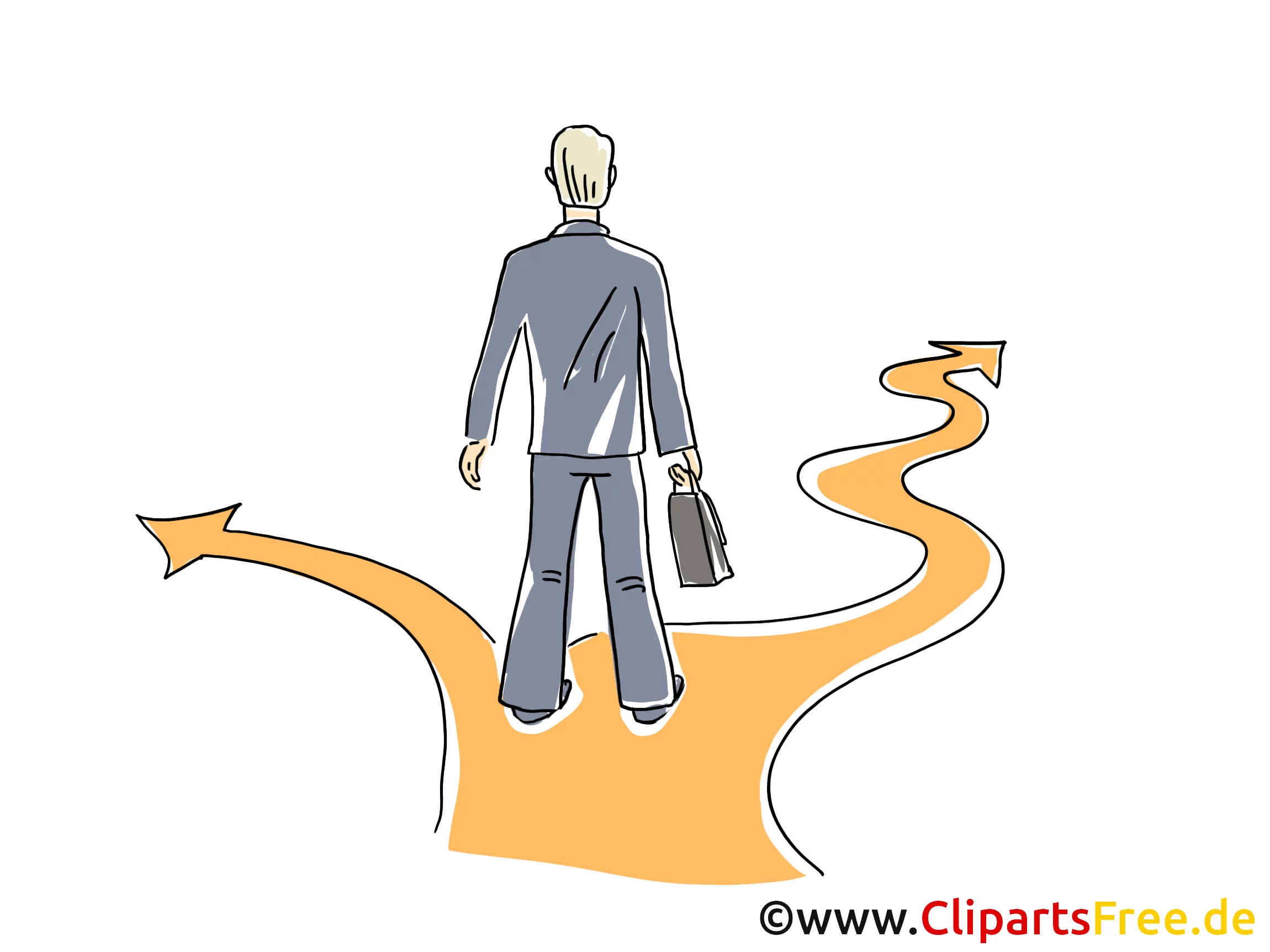 Entscheidung treffen Clipart, Grafik, Bild, Cartoon