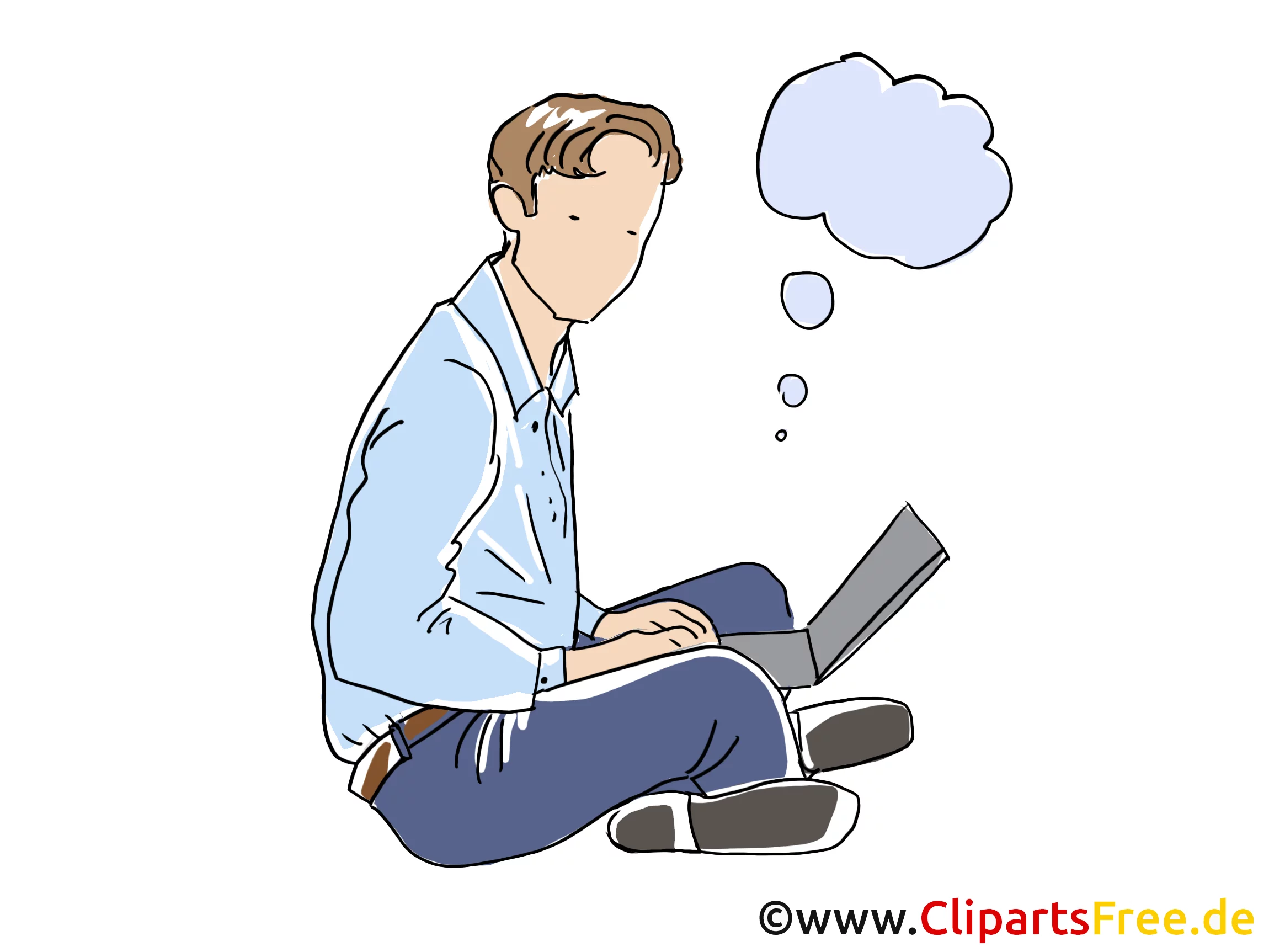 Freelance Business Clipart, Grafik, Bild, Cartoon