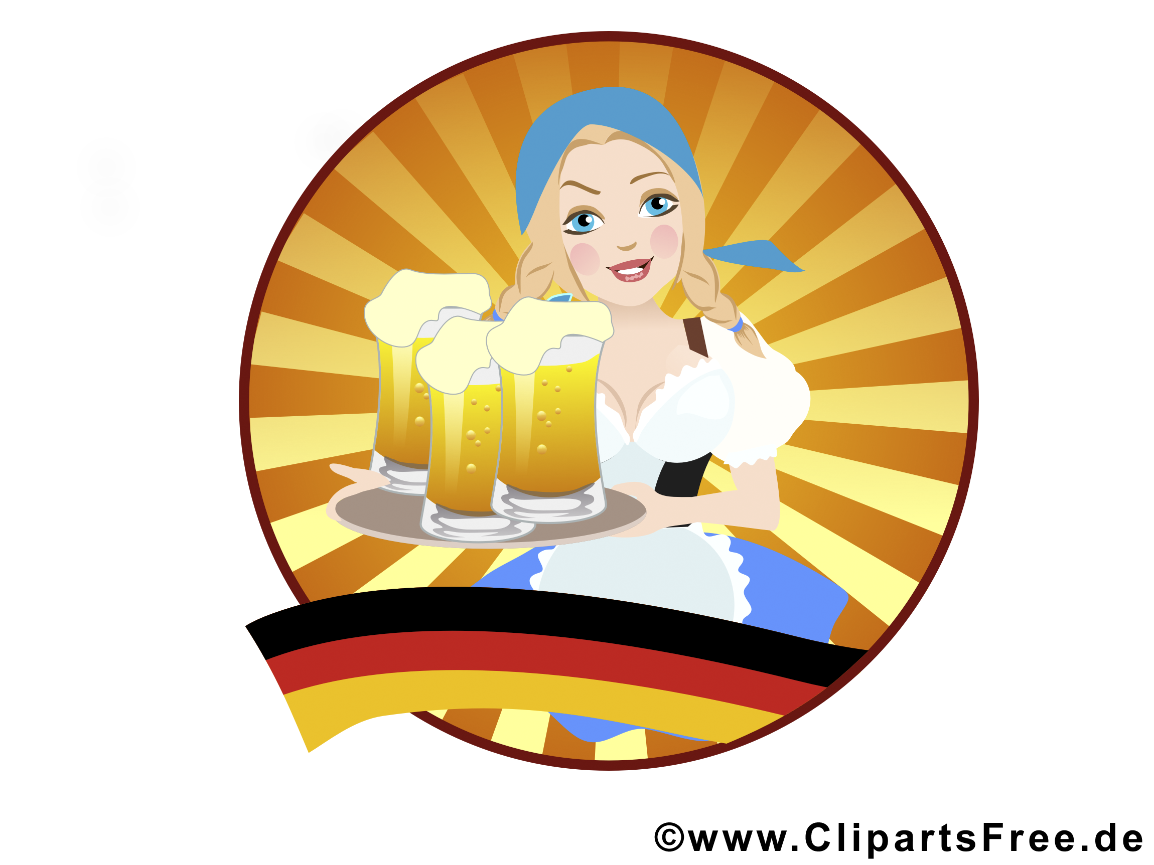 Oktoberfest Bedienung, Mädchen in Trachten mit Bier Bilder Oktoberfest Bedienung, Mädchen in Trachten mit Bier Bilder