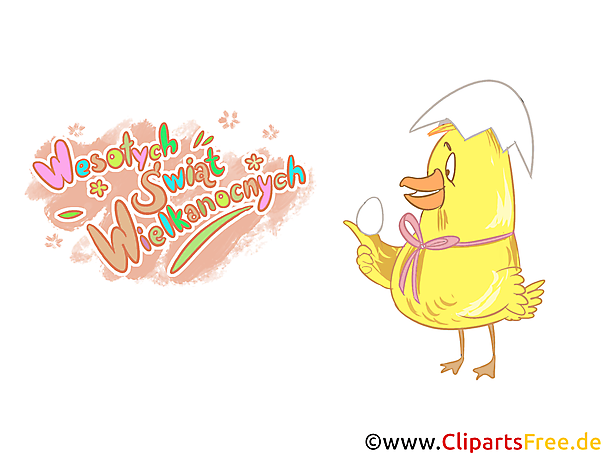 Grußkarte in polnischer Sprache zu Ostern