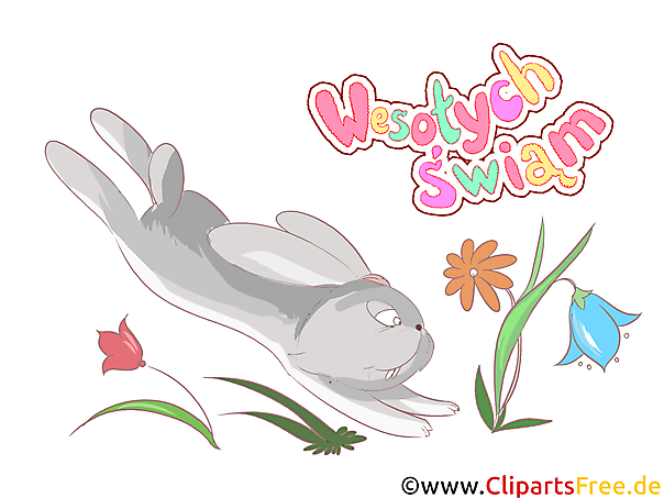 Osterhase Clipart auf Polnisch