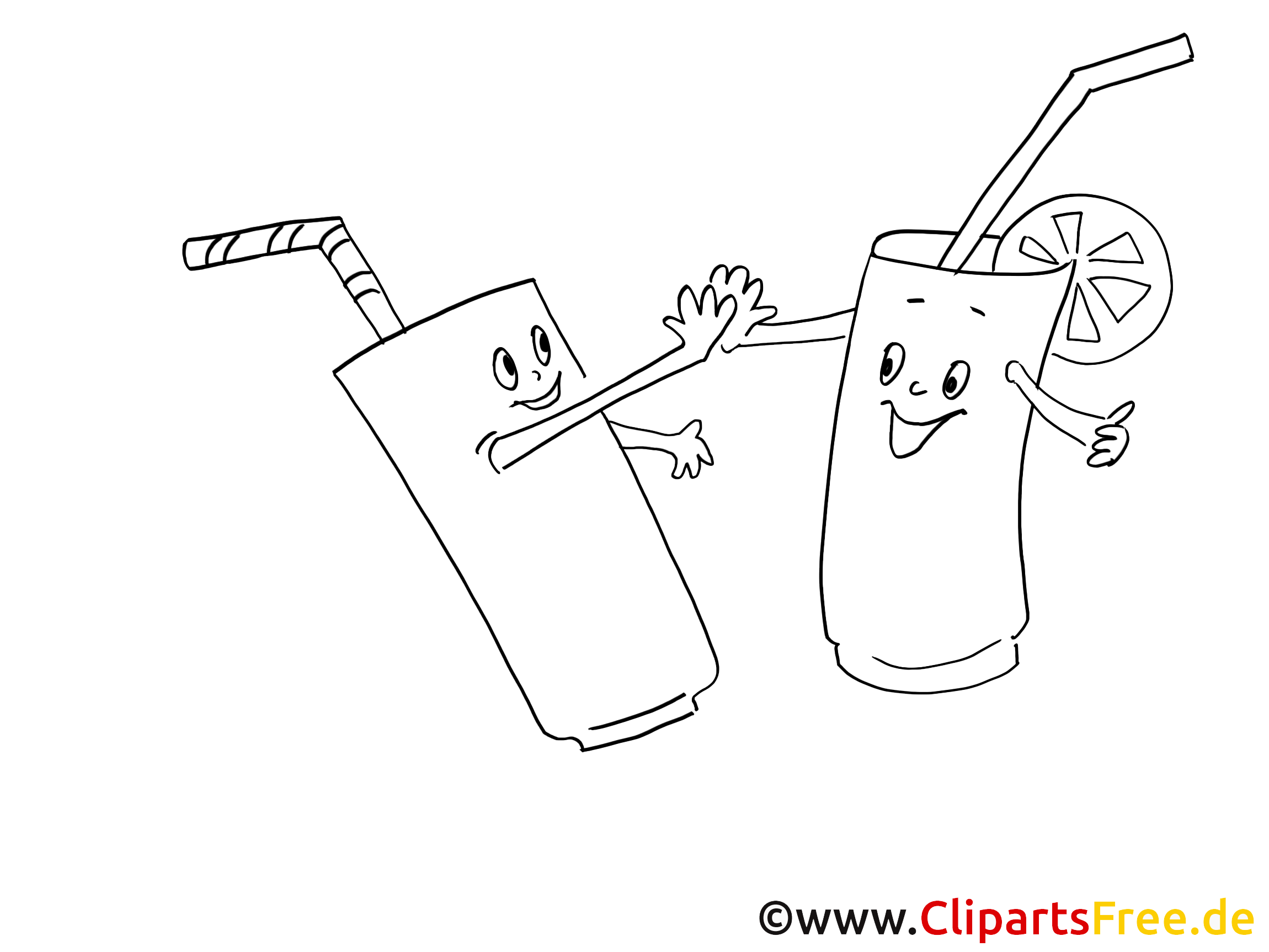 Clipart Cocktail Schwarz Weiss