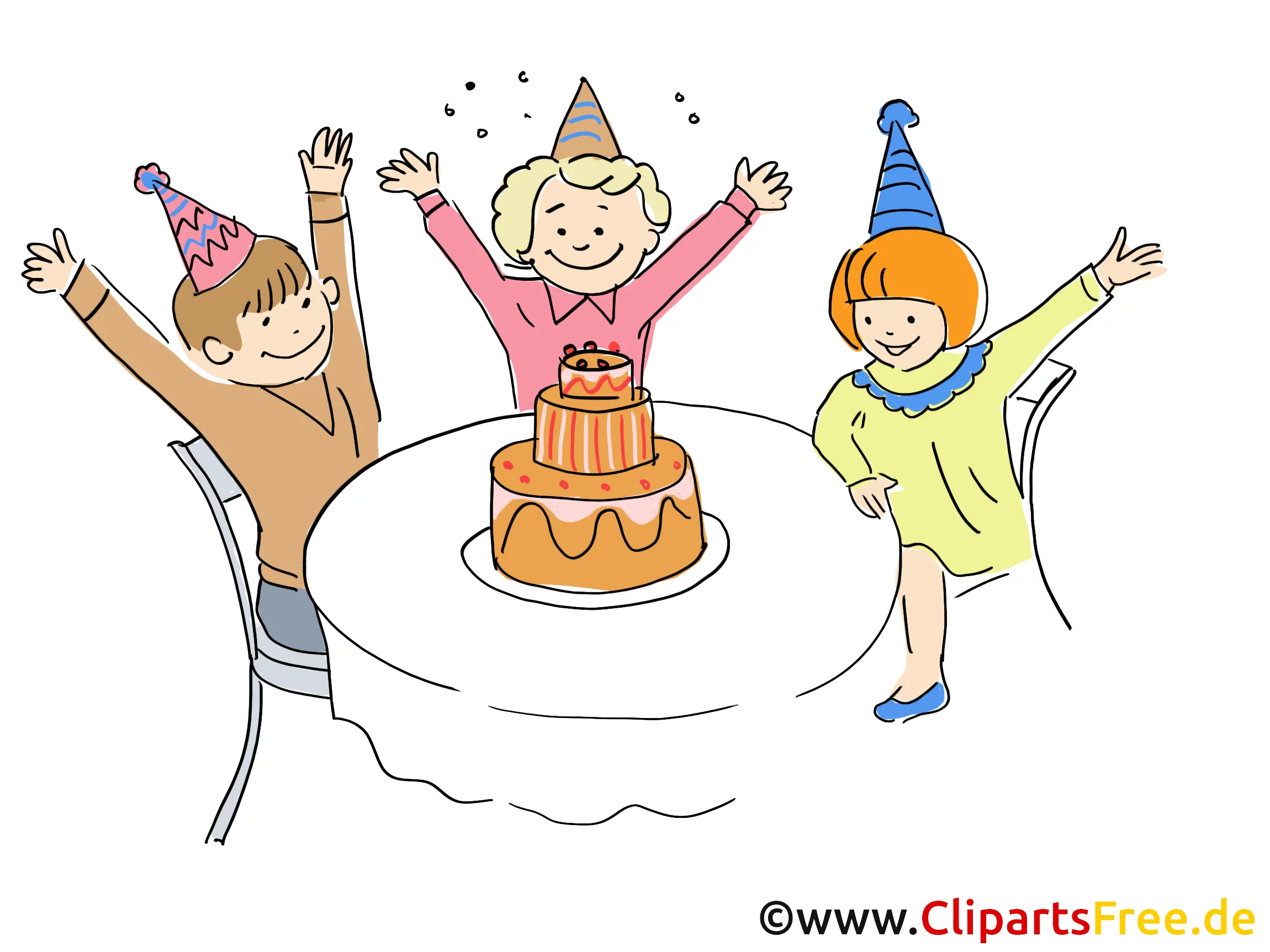 Geburtstag Party Kinder Clipart gratis