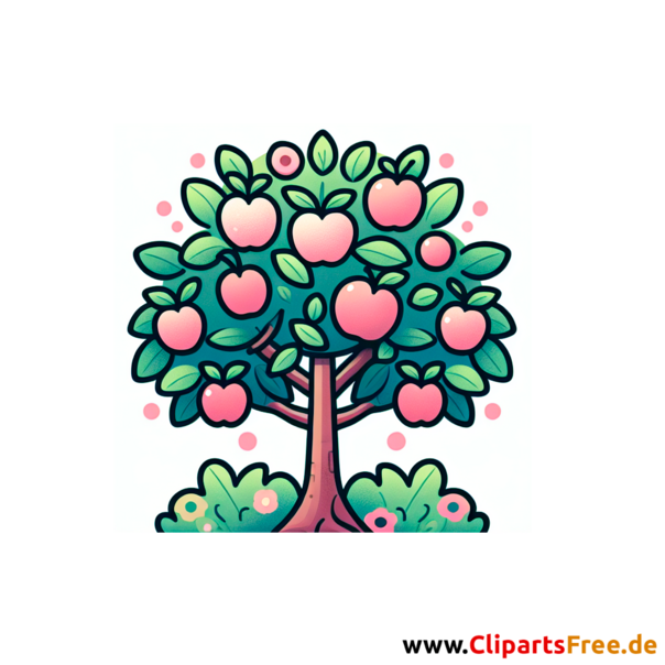 Apfelbaum Clip Art - Bilder zum Thema Bäume