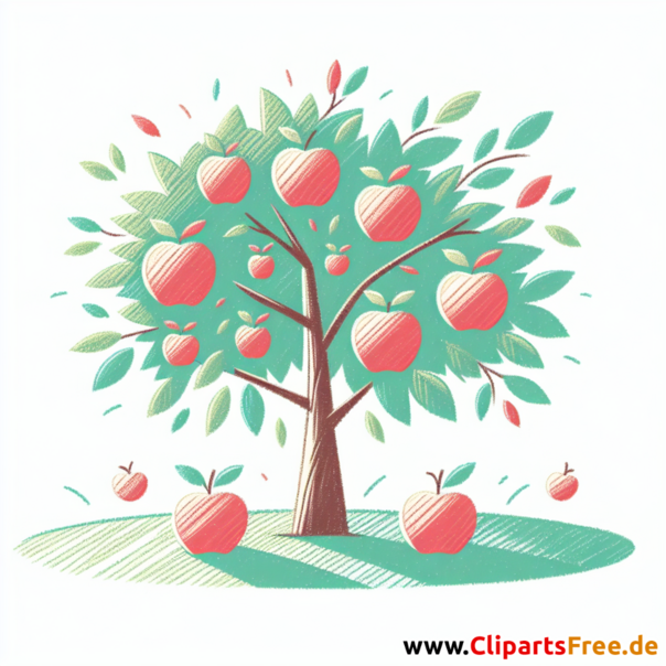 Apfelbaum Clipart - Bilder zum Thema Bäume
