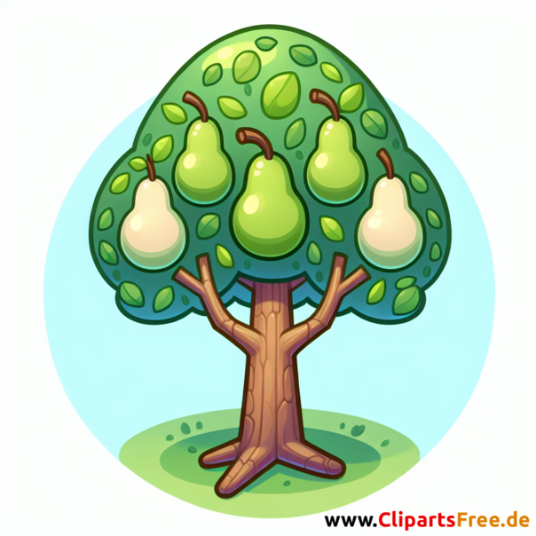 Birnenbaum Clip Art - Bilder zum Thema Bäume