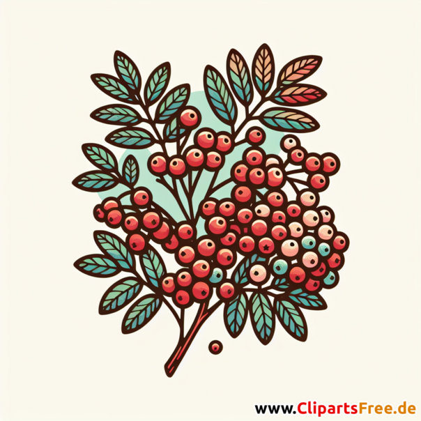 Eberesche Clipart - Bilder zum Thema Bäume