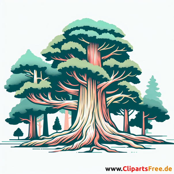 Mammutbaum Clipart - Bilder zum Thema Bäume