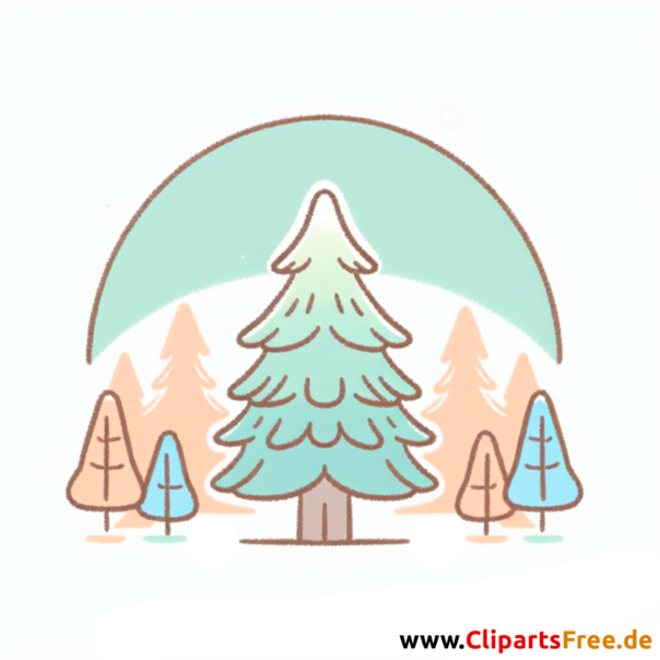 Wald Clipart - Bilder zum Thema Bäume