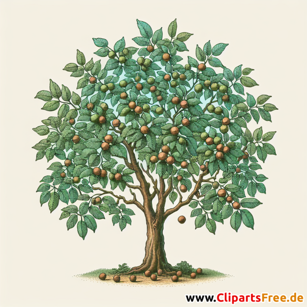 Walnussbaum Clipart - Bilder zum Thema Bäume