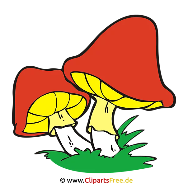 Pilze im Wald PNG Clipart, Bild, Cartoon kostenlos