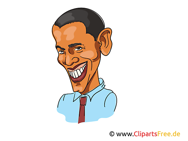 Barack Obama Karikatur, Bild, Illustration, Comic Barack Obama Karikatur, Bild, Illustration, Comic