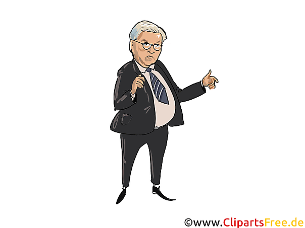 Frank Walter Steinmeier Cartoon Comic Cartoon Illustratie Clipart Politicus