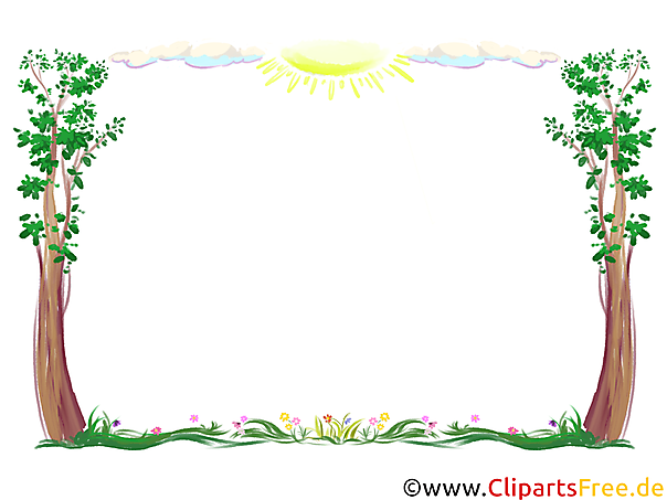 Bilderrahmen mit Bäumen und Pflanzen - Schöne Naturbilder