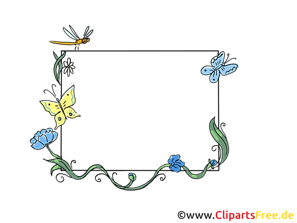 Blumen Ranken Clipart Rahmen, Image, Grafik, Bild zum Download