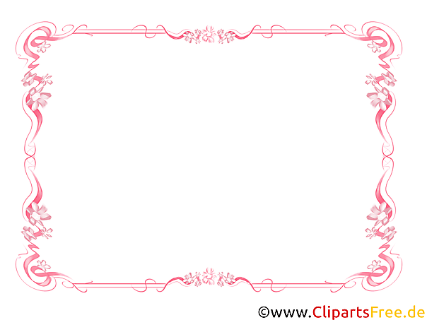 Rosa Rahmen für Bilder zum Herunterladen und Drucken