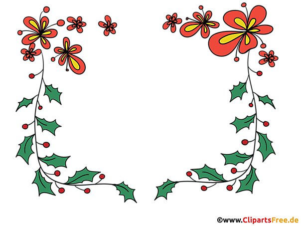 Bilderrahmen PNG mit Ranken aus Blumen