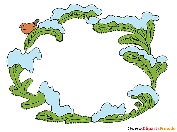 Fotorahmen rund mit Wintermotives transparent