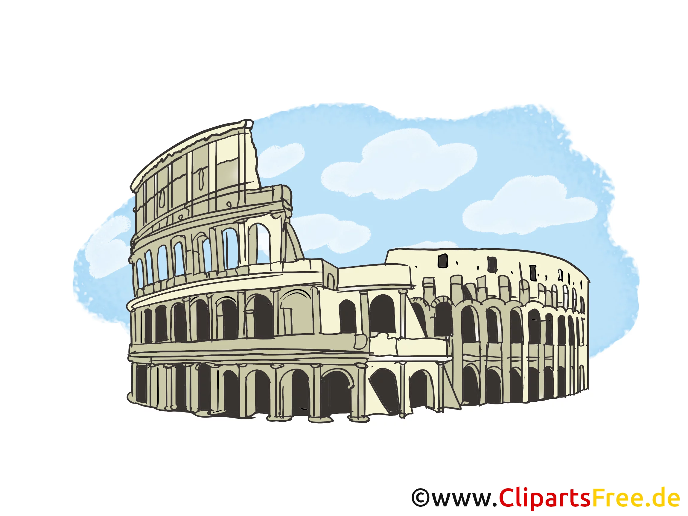 Kolosseum in Rom Bild, Clipart, Illustration, Grafik gratis