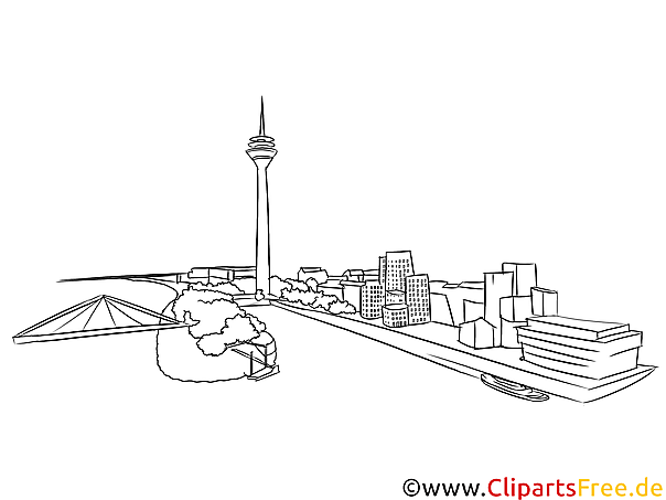 Düsseldorf Zeichnung, Illustration, Bild kostenlos
