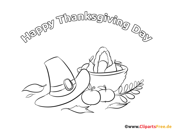 Deko Herbst, Erntedank - schwarz-weisse Bilder zum Ausmalen