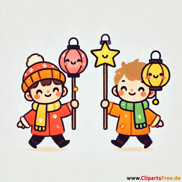 Kinder auf dem Laternenumzug - Builder zum St. Martin