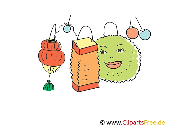 Laternenfest Illustration, Clipart, Bild gratis