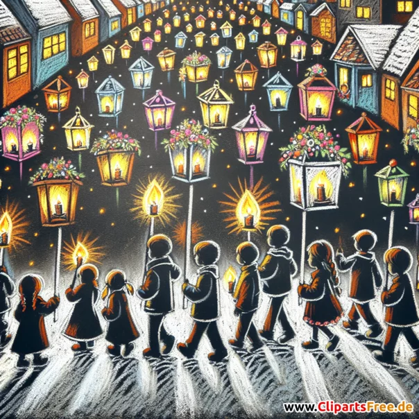 Laternenumzug Clipart