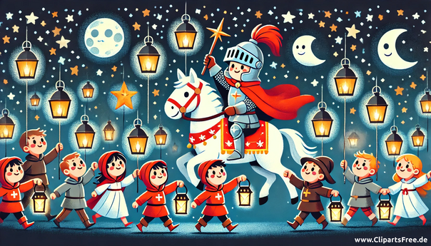 Laternenumzug Illustration, Bild, Clip Art