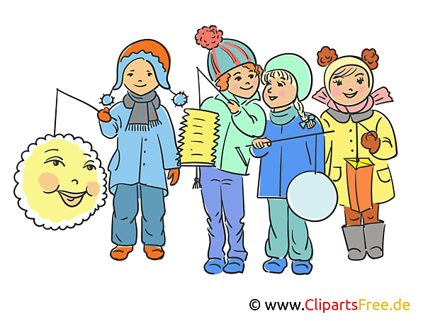 Laternenumzug Illustration, Clipart, Bild