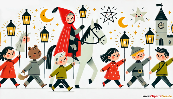 Laternenumzug zum Sankt Martin Tag Bild