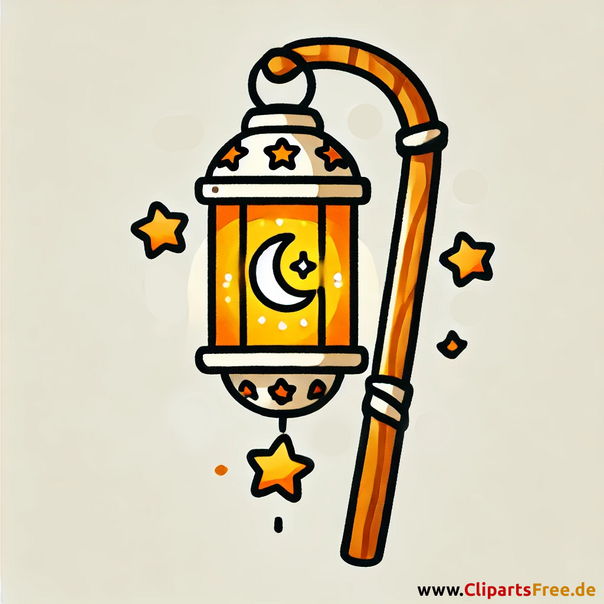 Leuchtende Laterne Clipart zum St. Martin Tag