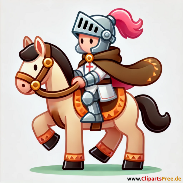 St. Martin auf dem Pferd Clipart im Cartoon-Stil