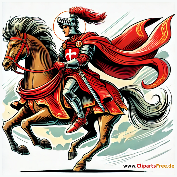 St. Martin auf dem Pferd Illustration zum Martinstag