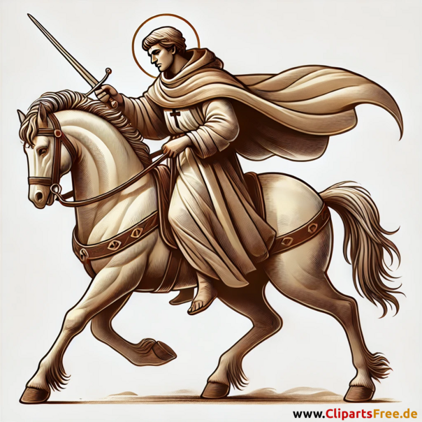 St. Martin Illustration Zeichnung in schwarz und weiss