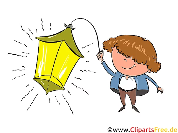 St. Martin Laternenumzug Kindergarten Illustration, Bild, Clipart