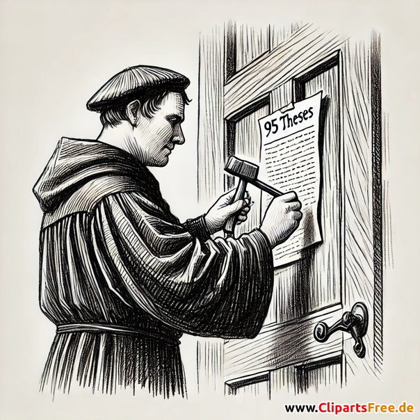 Martin Luther Zeichnung zum Reformationstag