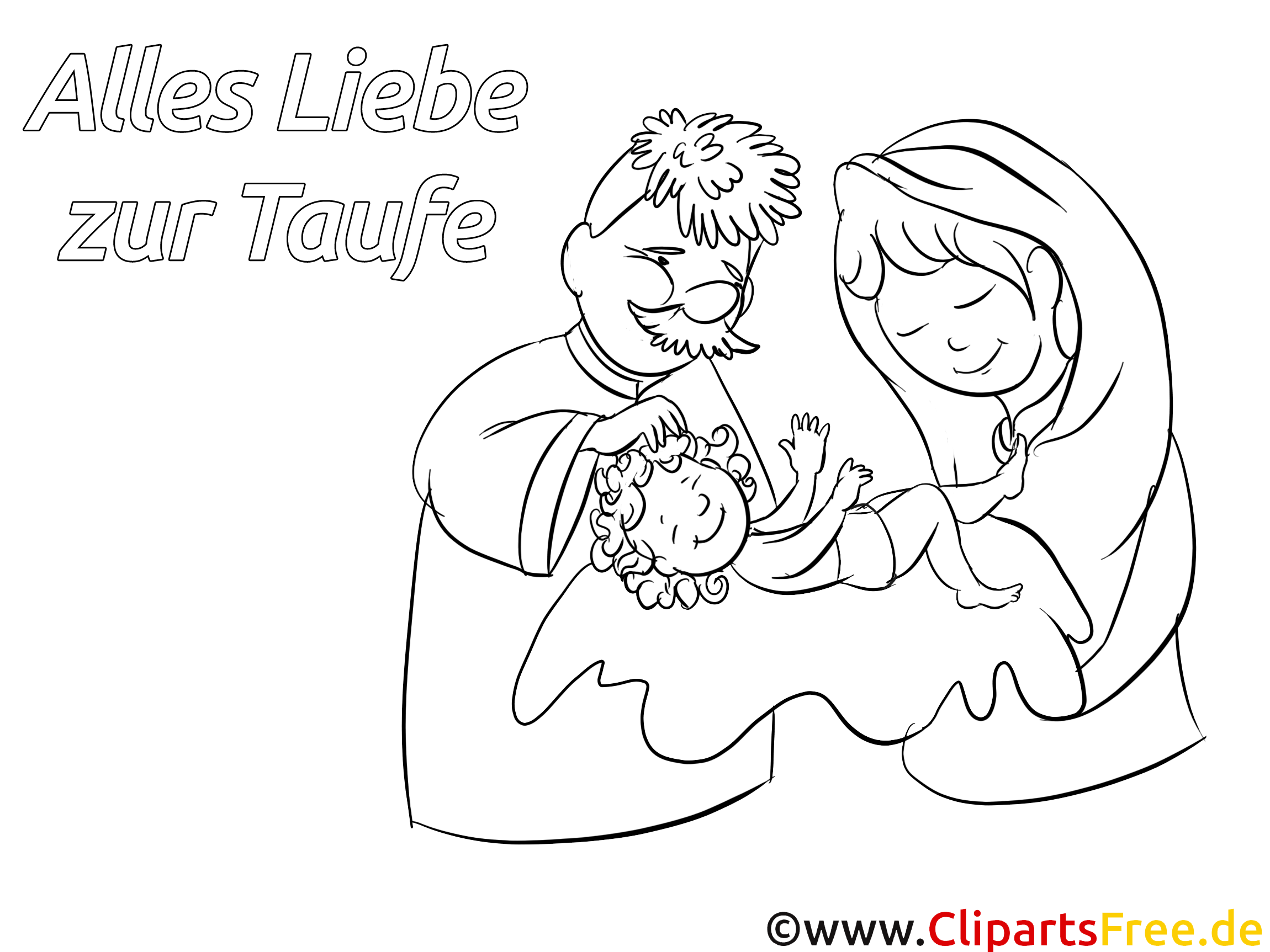 Taufe Bilder zum Ausmalen