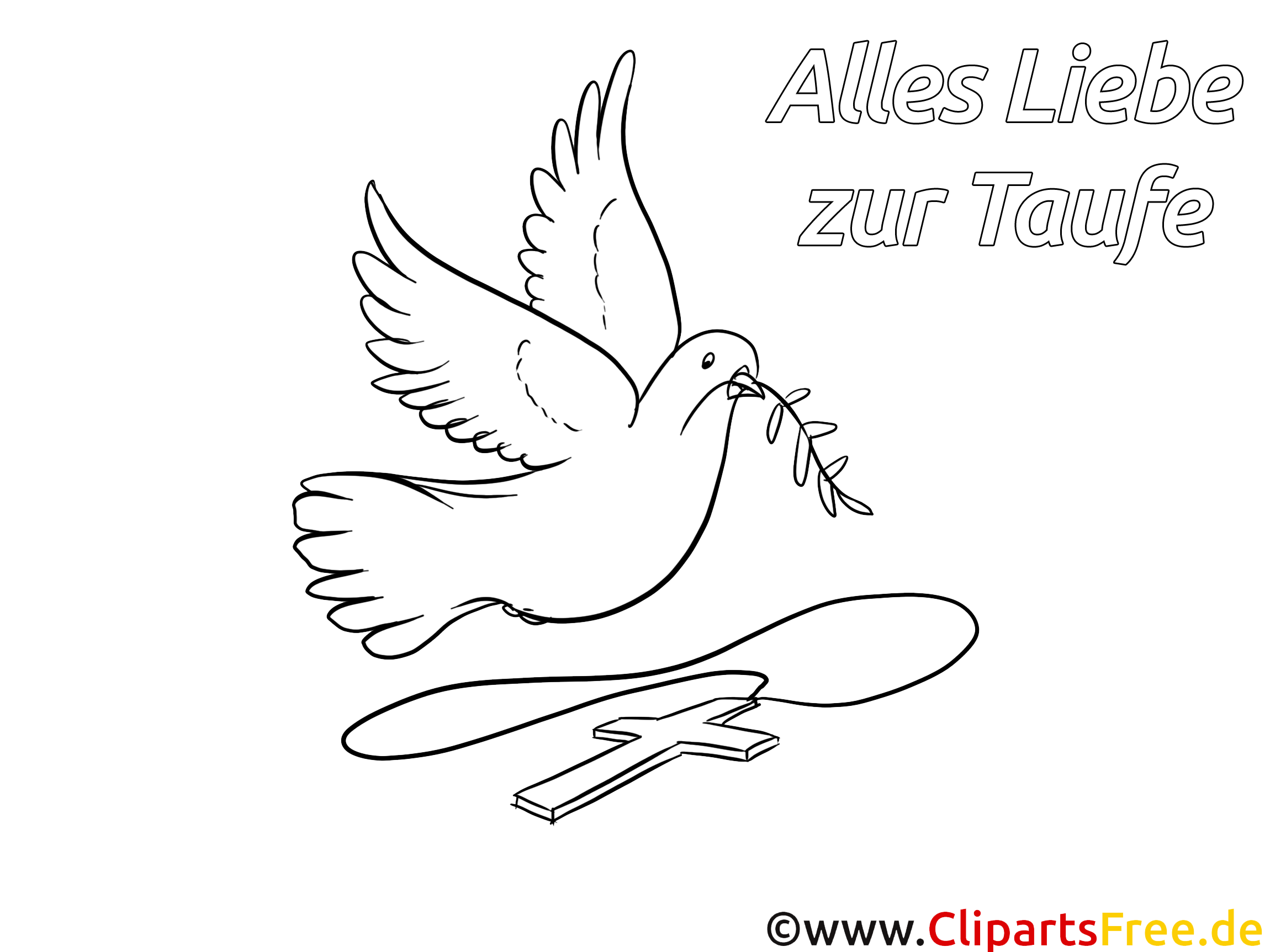 Taufe Taube Ausmalbilder