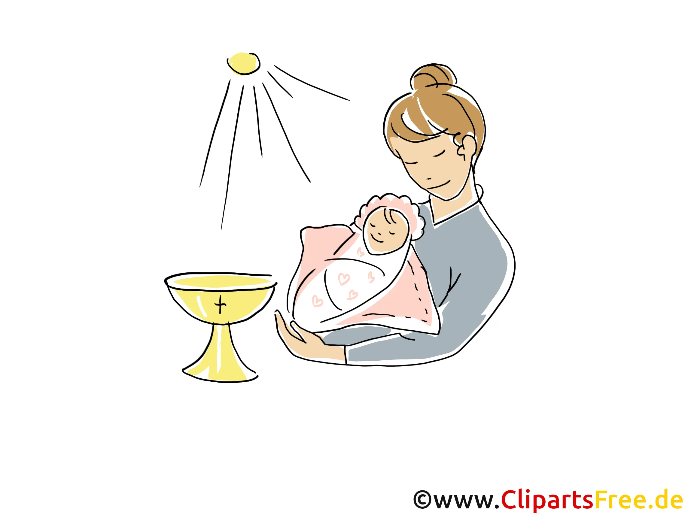 Taufkarte, Clipart, Bild, Grafik, Cartoon, Illustration kostenlos