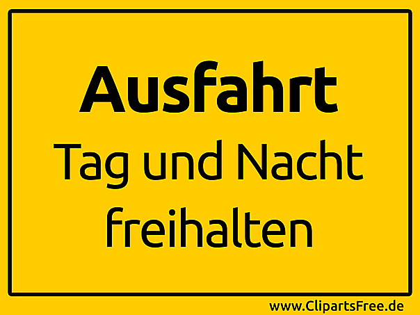 Ausfahrt Tag und Nacht freihalten Schild Ausfahrt Tag und Nacht freihalten Schild