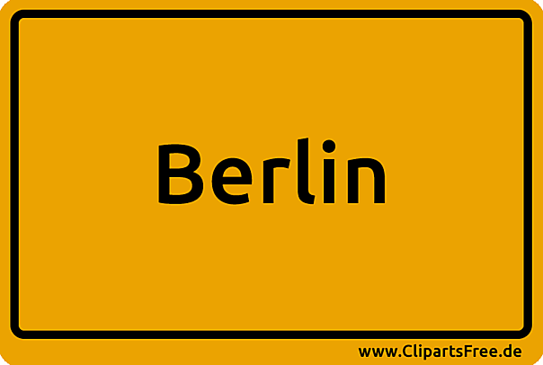 Ortsschild Berlin zum Drucken