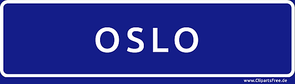 Ortsschild Oslo - Norwegische Straßenschilder zum Drucken