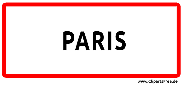 Ortsschild Paris - Französische Straßenschilder zum Drucken