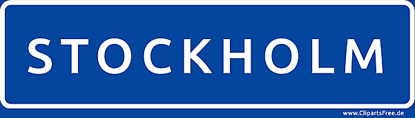 Ortsschild Stockholm - Schwedische Straßenschilder zum Drucken