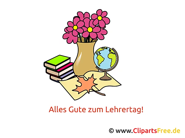 Lehrertag Deutschland Clipart, Karte, Glückwünsche