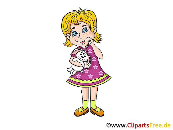 Schülerin in der Grundschule Cliparts, Bilder, Illustrationen zum Drucken