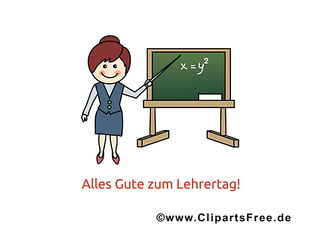 Tag des Lehrers Clipart, Bild, Karte, Glueckwuensche